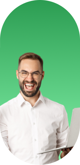 Engineer laughing